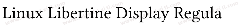 Linux Libertine Display Regular字体转换